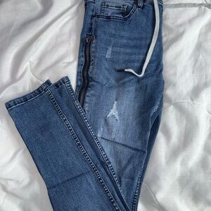 Men’s Fashion Nova Blue Skinny Jeans for Men